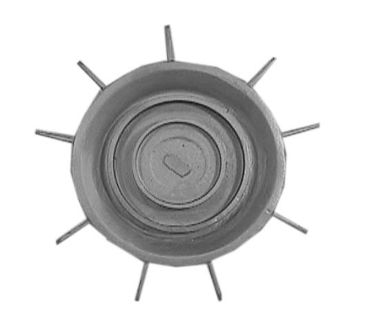 Bottom view of 22-1/2 inch OD Fan from Jenkins Electric