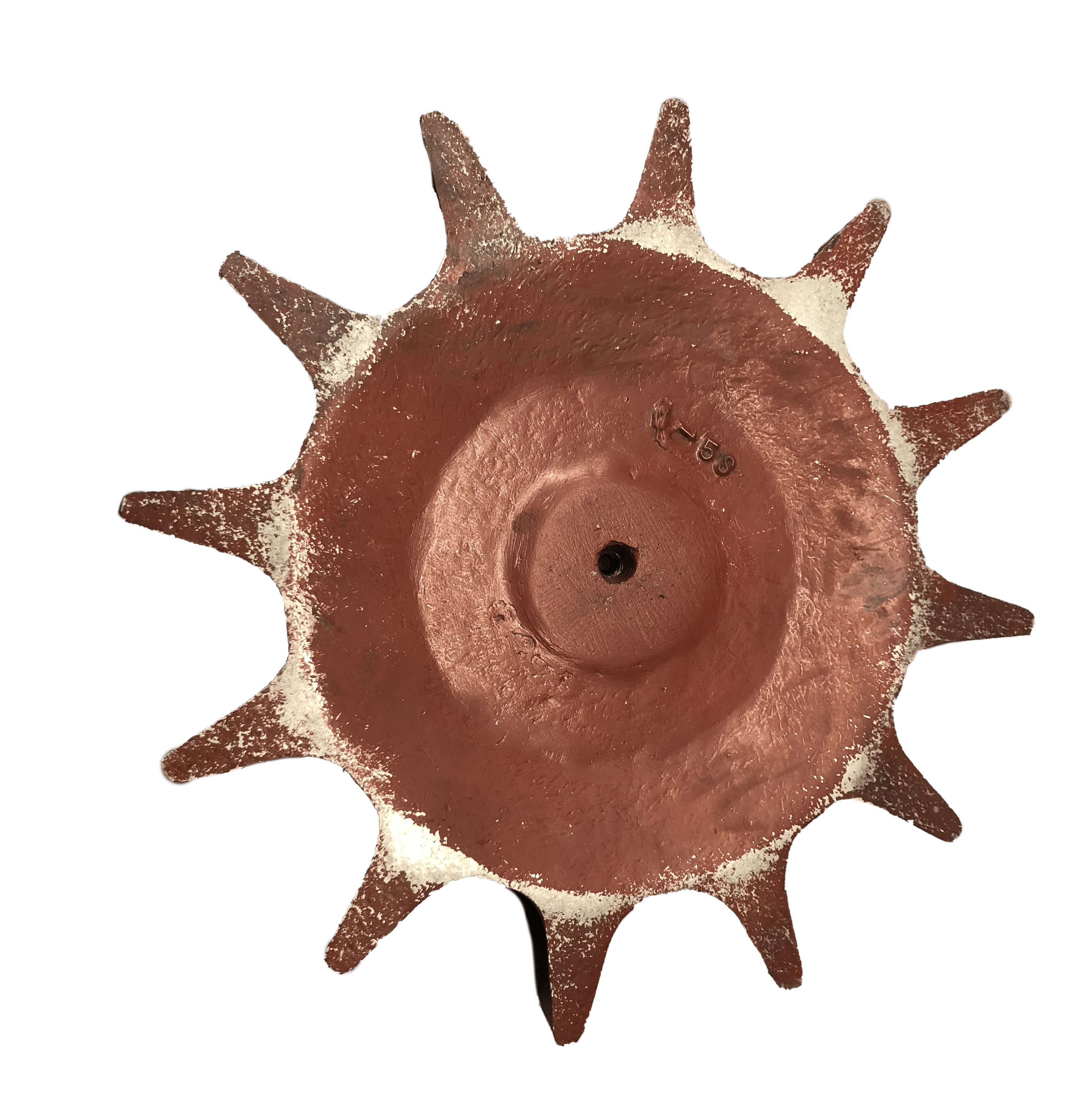 Bottom view of 13 inch OD Fan Model 6 from Jenkins Electric