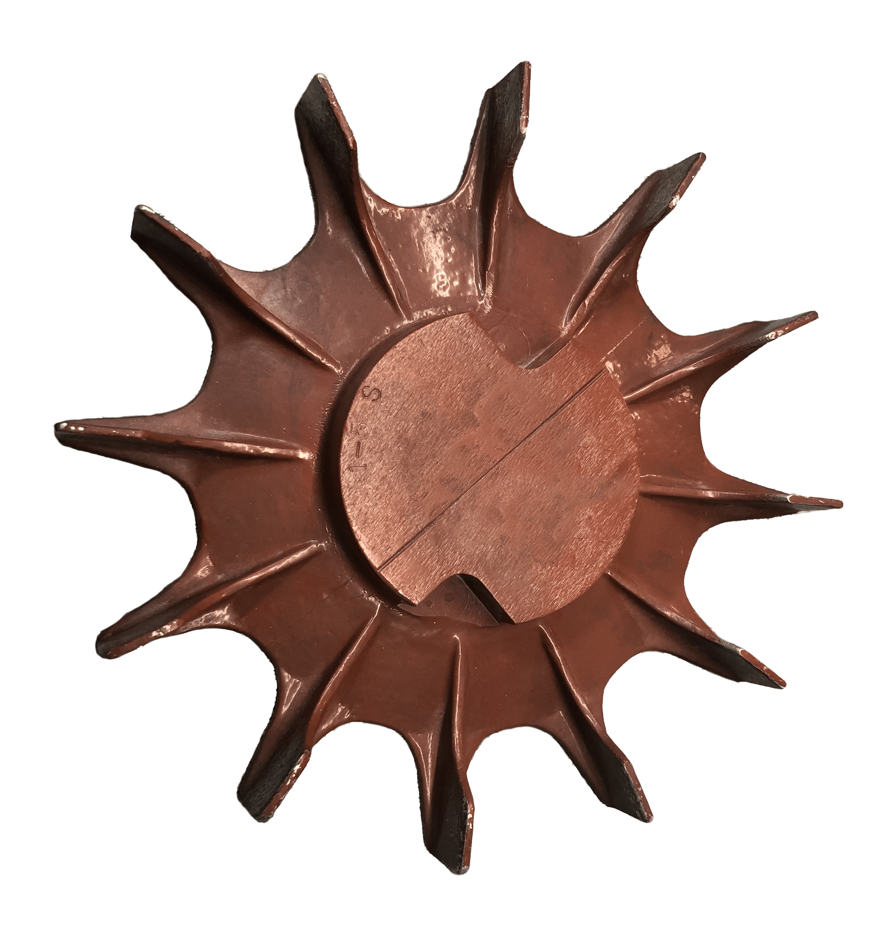 Top view of 13 inch OD Fan Model 6 from Jenkins Electric