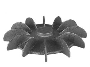 Front view of 4-1/2 inch OD Fan Model 3 from Jenkins Electric