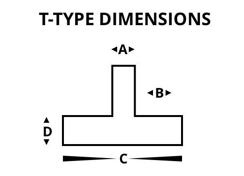 T-type Dimensions Diagram